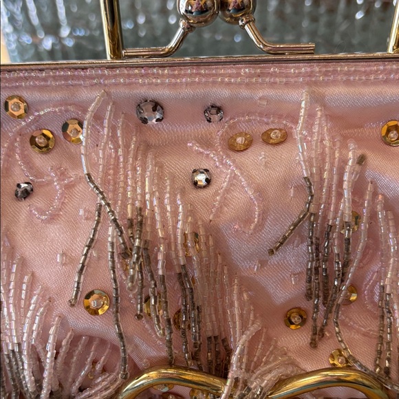 Pink Beaded Women's Bag - Picture 9 of 11